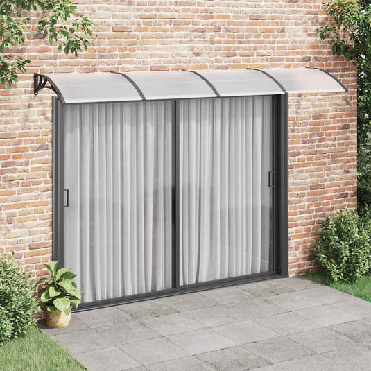 Vidaxl deurluifel 350x100 cm polycarbonaat zwart