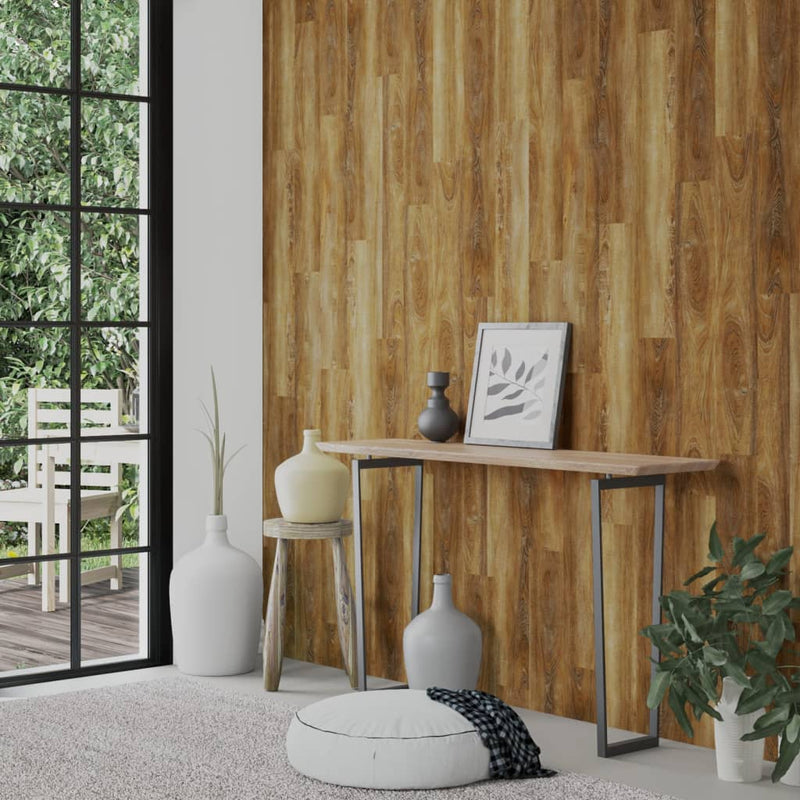 Load image into Gallery viewer, Vidaxl wandpanelen houtlook 2,06 m² pvc bruin
