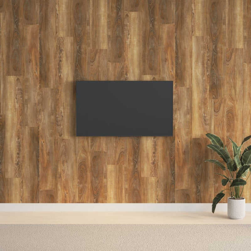 Load image into Gallery viewer, Vidaxl wandpanelen houtlook 2,06 m² pvc bruin
