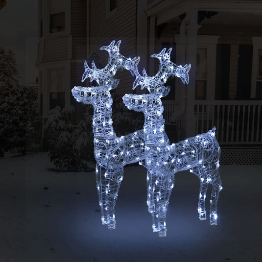 VidaXL Kerstversiering rendier 2 st 60x16x100 cm acryl