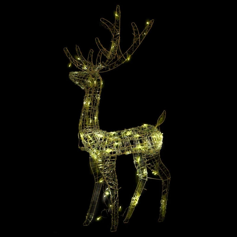 Load image into Gallery viewer, Vidaxl kerstversieringen rendier 2 st 128 cm acryl warmwit
