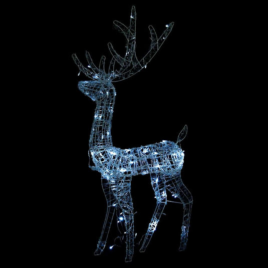 Vidaxl kerstversieringen rendier 2 st 128 cm acryl koudwit