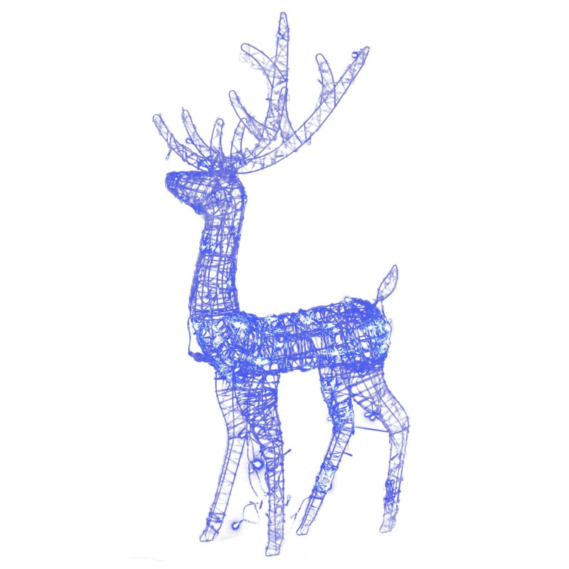 Load image into Gallery viewer, VidaXL Kerstversieringen rendier 2 st 120 cm acryl blauw
