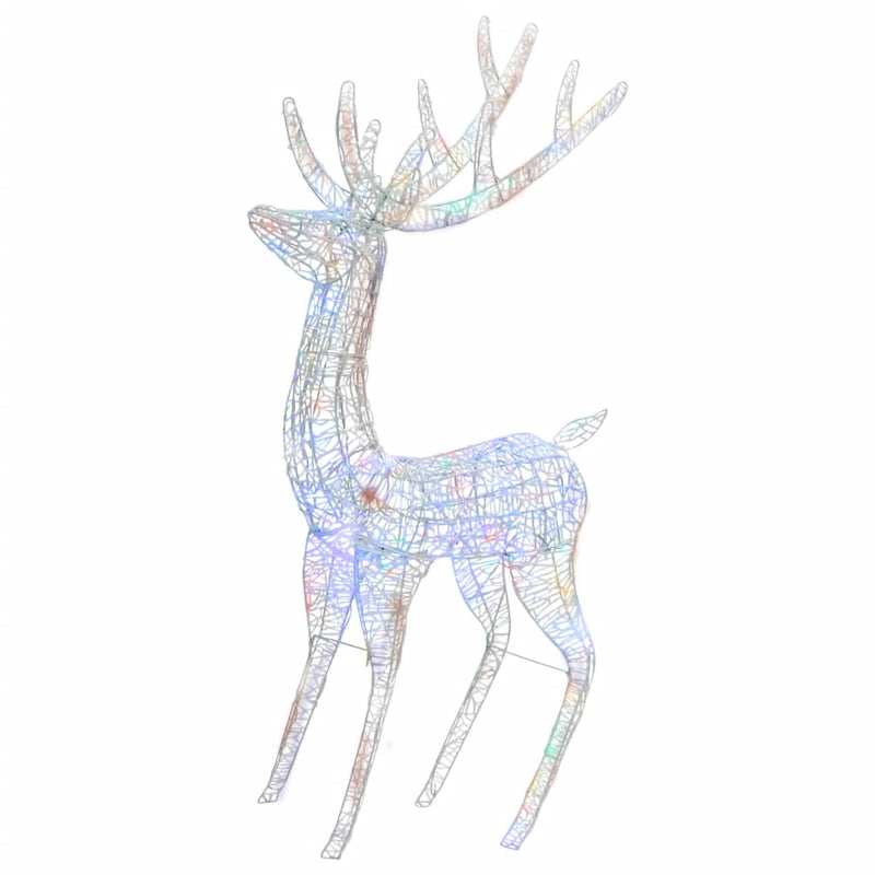 Load image into Gallery viewer, VidaXL Kerstdecoratie rendier XXL 2 st 250 LED meerkleurig 180cm acryl
