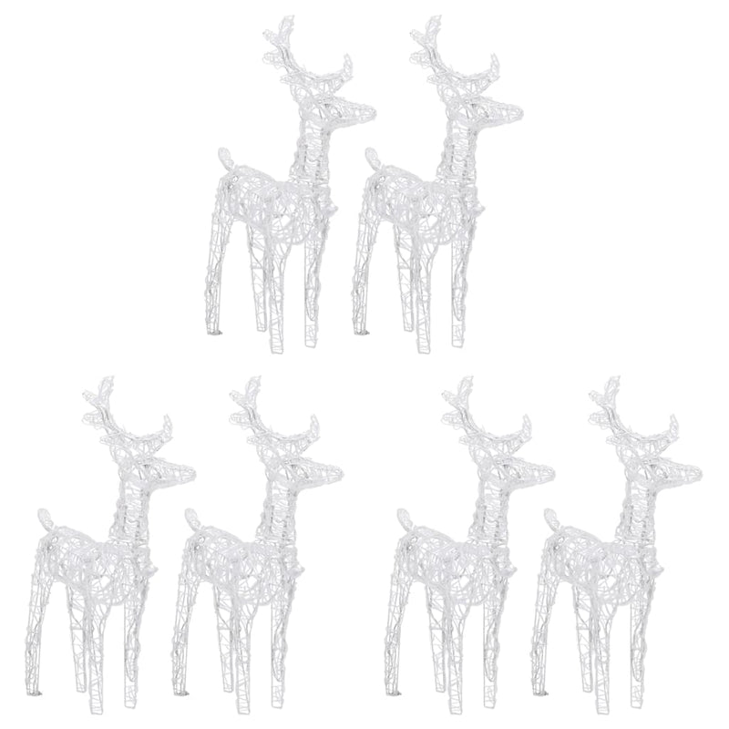 Load image into Gallery viewer, VidaXL Kerstrendieren 6 st 240 LED's acryl warmwit
