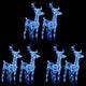 VidaXL Kerstrendieren 6 st 240 LED's acryl blauw