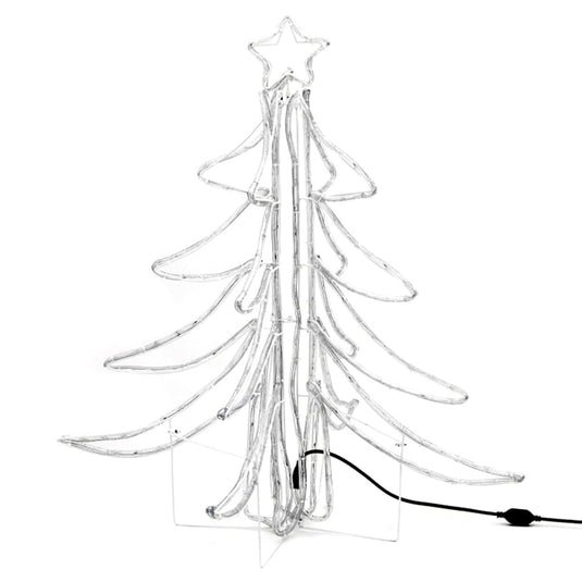 VidaXL Kerstfiguur boom 3 st inklapbaar met LED's 87x87x93 cm warmwit