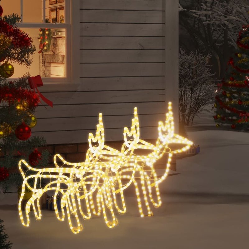 Load image into Gallery viewer, VidaXL Kerstfiguur rendier 3 st 60x30x60 cm warmwit
