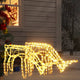 VidaXL Kerstfiguur rendier 2 st 73x31x45 cm warmwit