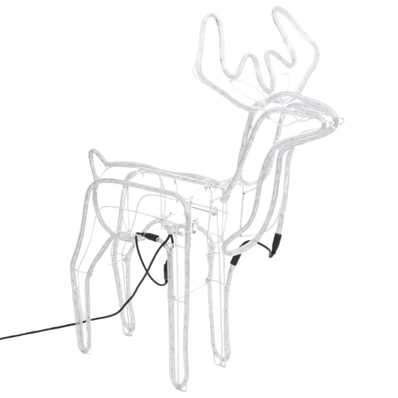 Load image into Gallery viewer, VidaXL Kerstfiguur rendier met bewegende kop 2 st warmwit
