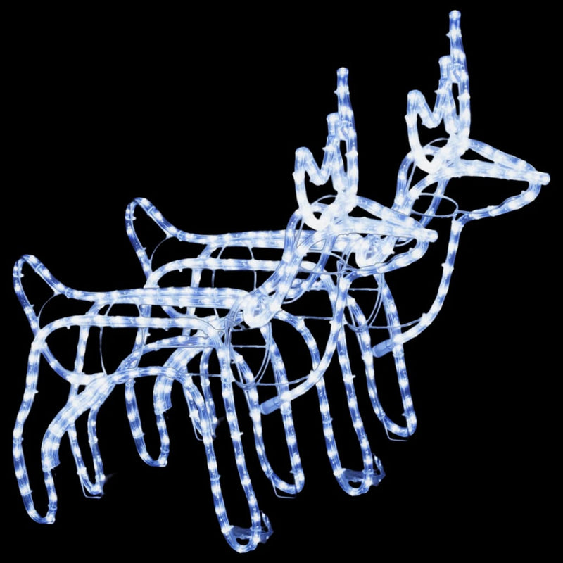 Load image into Gallery viewer, VidaXL Kerstfiguur rendier 2 st 60x30x60 cm koudwit
