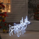 VidaXL Kerstfiguur rendier 2 st 60x30x60 cm koudwit