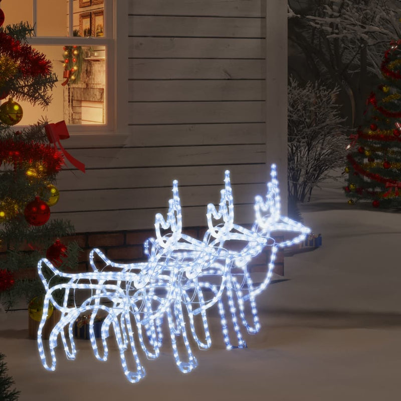 Load image into Gallery viewer, VidaXL Kerstfiguur rendier 3 st 60x30x60 cm koudwit
