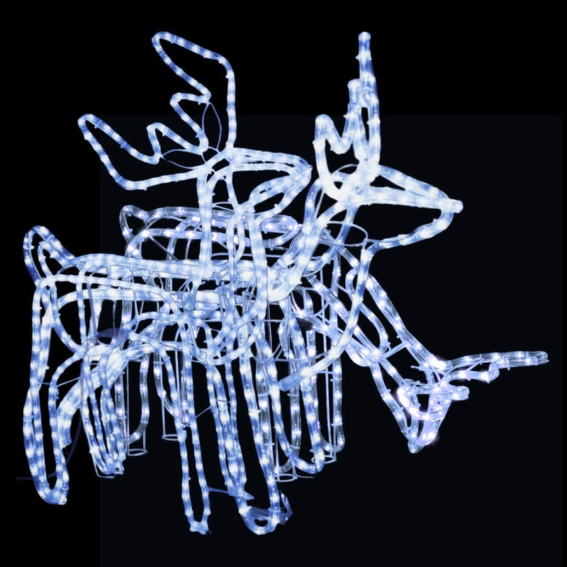 Load image into Gallery viewer, VidaXL 3-delige Kerstfigurenset rendier koudwit
