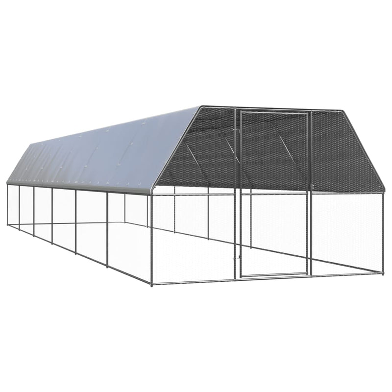 Load image into Gallery viewer, VidaXL Buitenhok voor kippen 3x12x2 m gegalvaniseerd staal
