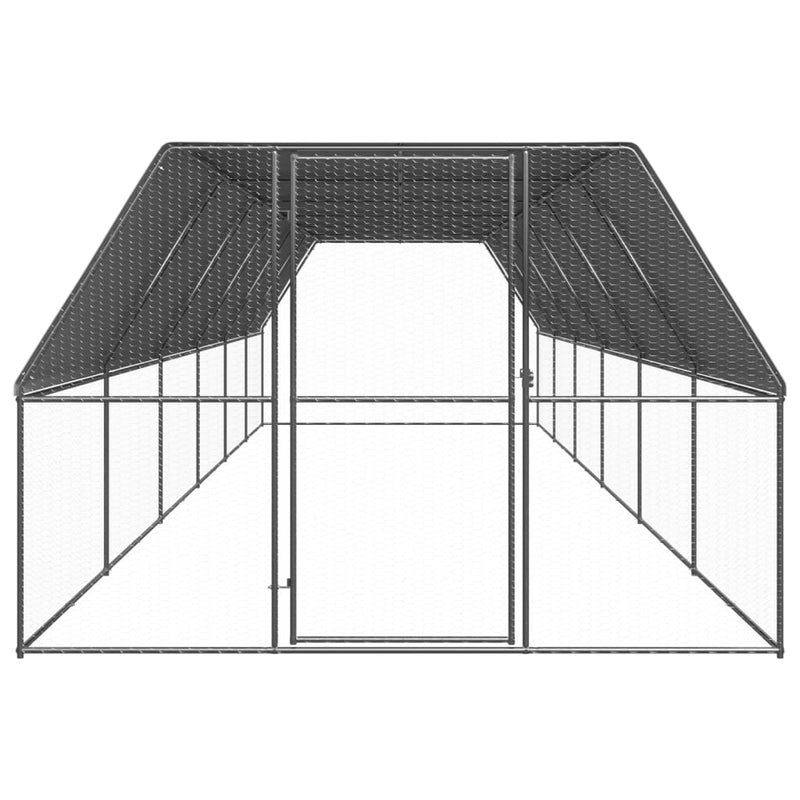 Load image into Gallery viewer, VidaXL Buitenhok voor kippen 3x12x2 m gegalvaniseerd staal
