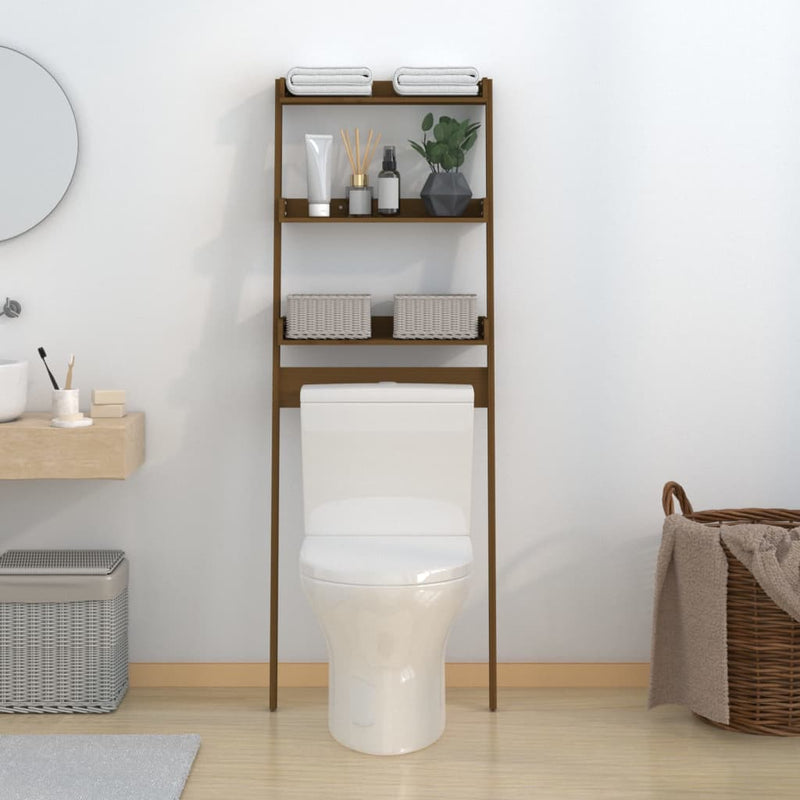 Load image into Gallery viewer, VidaXL Toiletrek 63,5x32x179 cm massief grenenhout honingbruin
