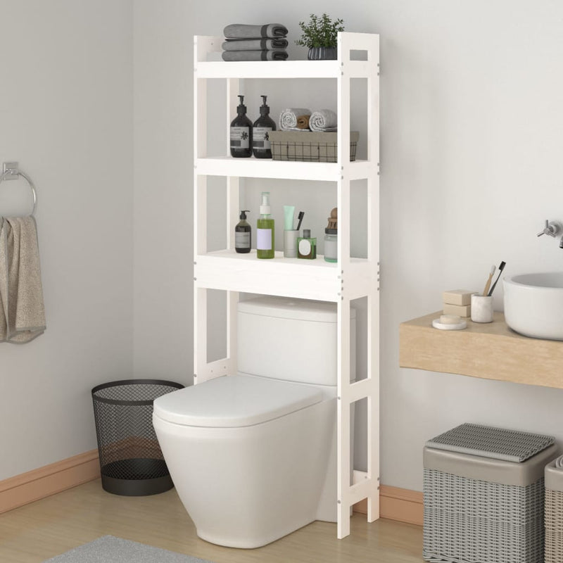 Load image into Gallery viewer, Vidaxl toiletrek 63x26x171 cm massief grenenhout wit
