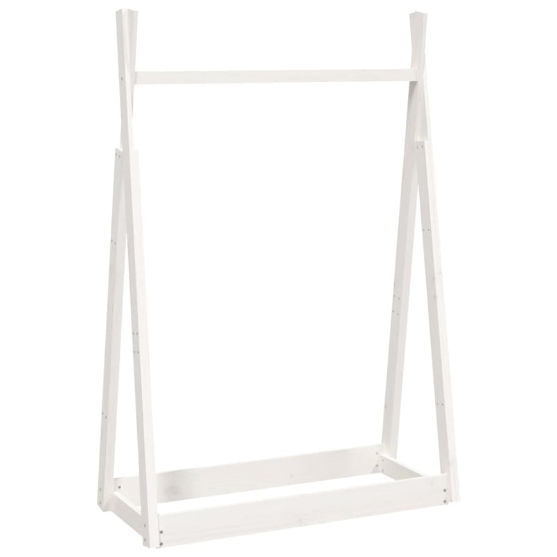 Load image into Gallery viewer, Vidaxl kledingrek 100x45x150 cm massief grenenhout wit
