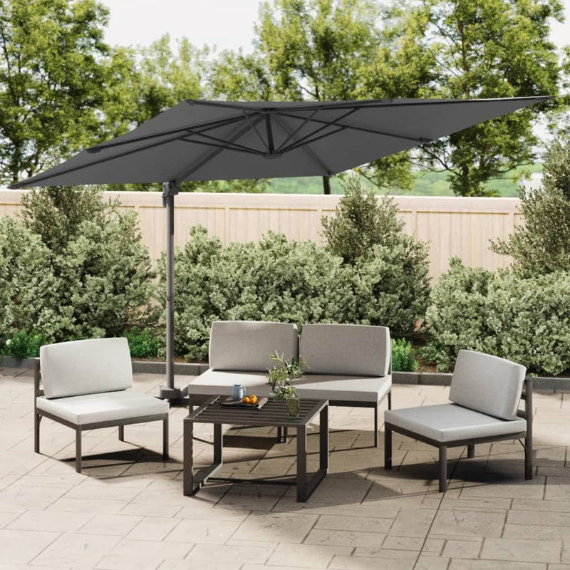 Load image into Gallery viewer, Vidaxl zweefparasol met aluminium paal 400x300 cm antracietkleurig
