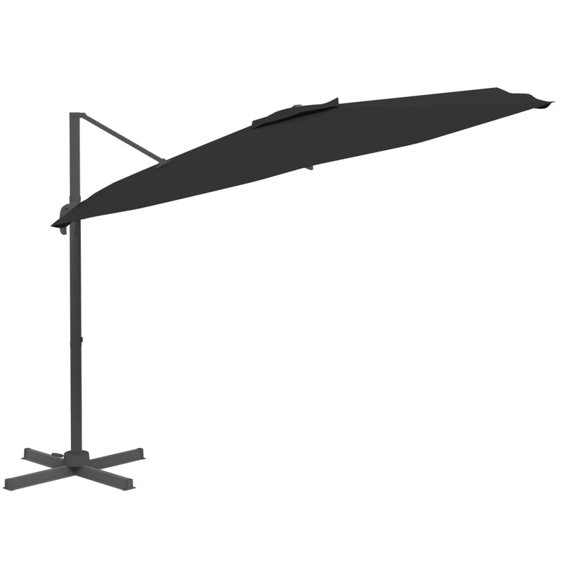 Load image into Gallery viewer, Vidaxl zweefparasol met aluminium paal 400x300 cm zwart
