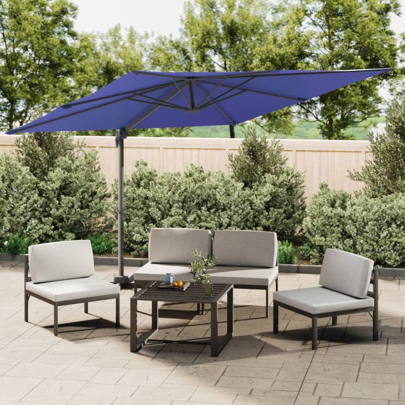 Load image into Gallery viewer, Vidaxl zweefparasol met aluminium paal 400x300 cm azuurblauw
