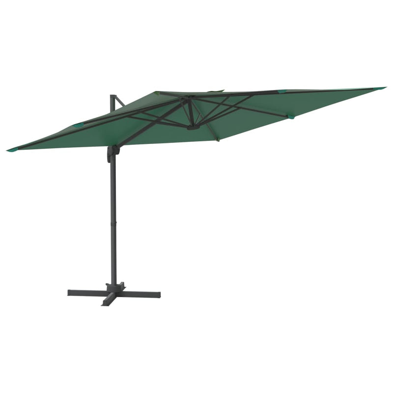 Load image into Gallery viewer, Vidaxl zweefparasol met led-verlichting 400x300 cm groen
