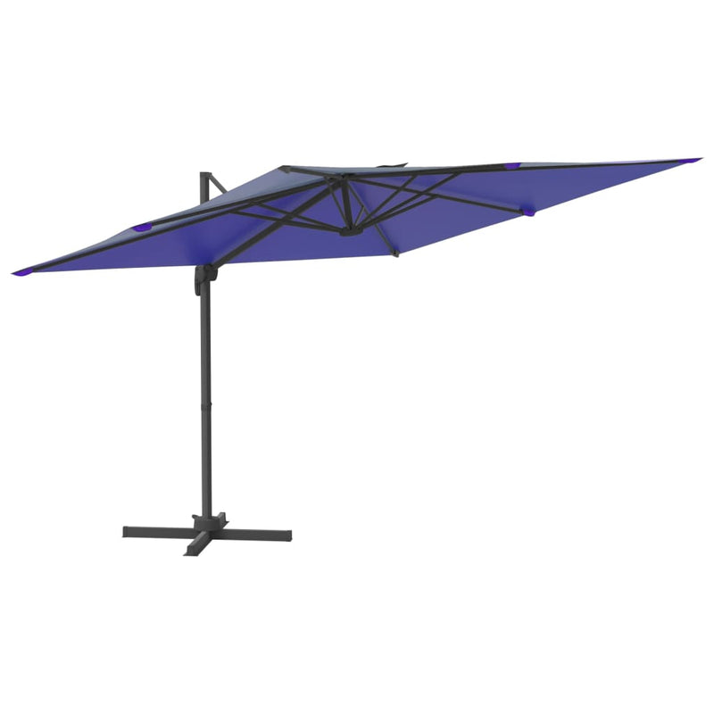 Load image into Gallery viewer, Vidaxl zweefparasol met led-verlichting 400x300 cm azuurblauw
