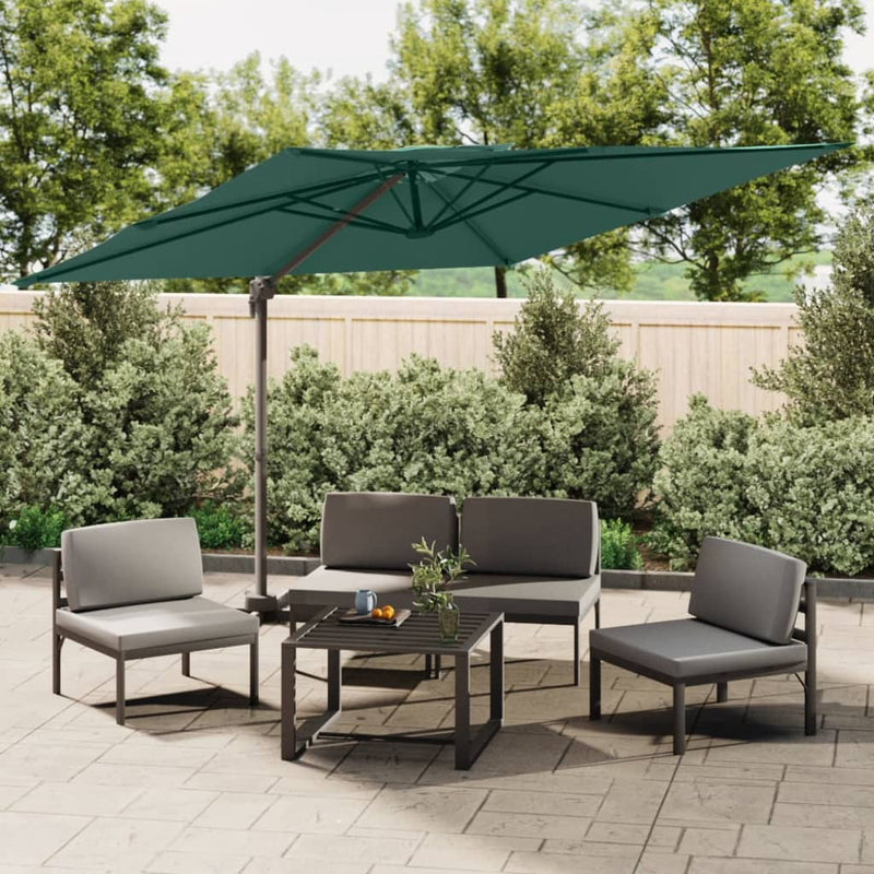 Load image into Gallery viewer, Vidaxl zweefparasol met dubbel dak 300x300 cm groen

