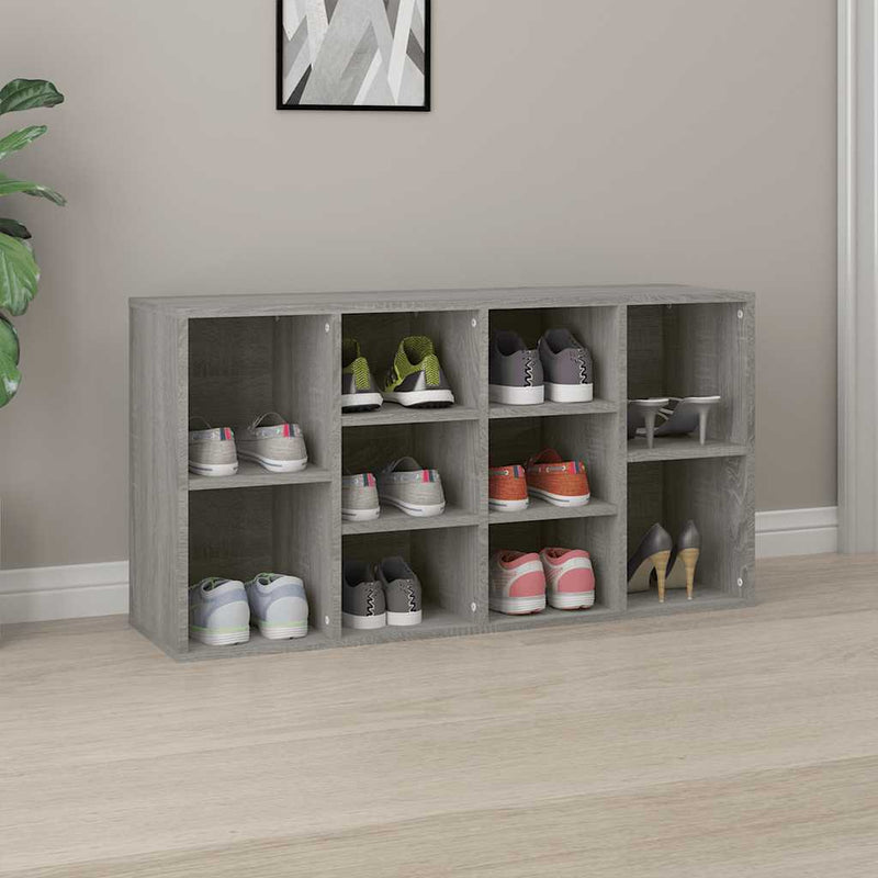 Afbeelding laden in galerijviewer, Vidaxl schoenenbank 103x30x55 cm bewerkt hout grijs sonoma eiken
