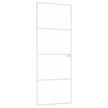 Vidaxl binnendeur 76x201,5 cm gehard glas en aluminium smal wit