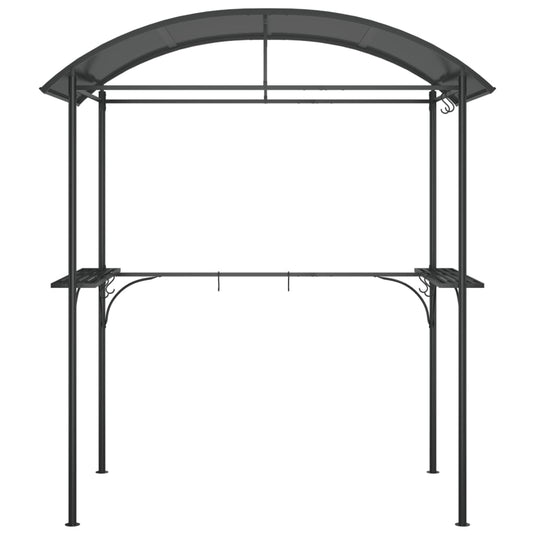 Vidaxl barbecuepaviljoen met zijplanken 220x115x230 cm staal antraciet