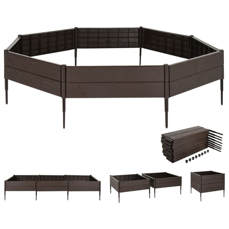 Load image into Gallery viewer, Vidaxl plantenbak verhoogd 120x120x20 cm polypropeen
