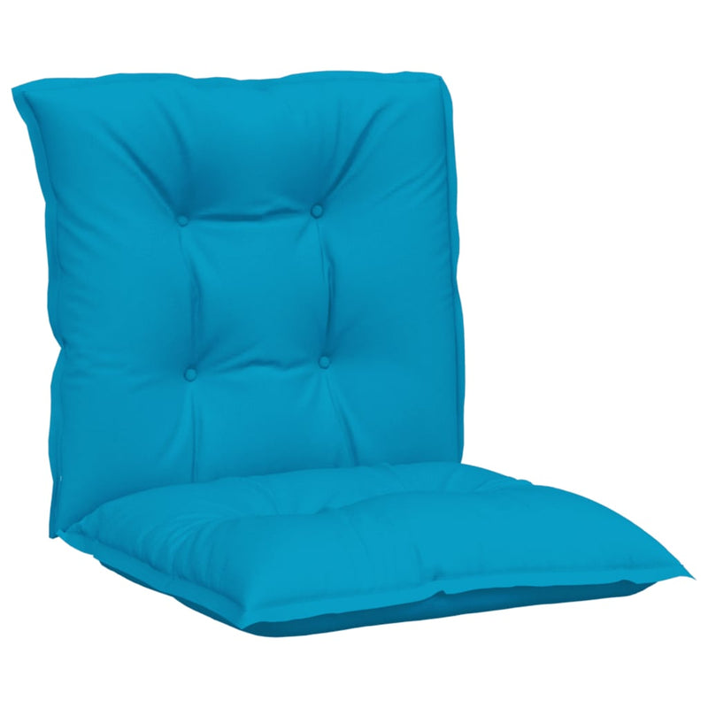 Load image into Gallery viewer, VidaXL Tuinstoelkussens 2 st lage rug 100x50x7 cm stof blauw
