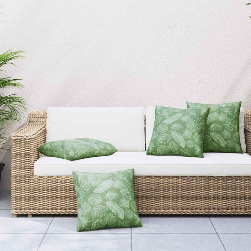 Afbeelding laden in galerijviewer, Vidaxl spreidkussens blad 4 pcs bladpatroon 60 x 60 cm polyester stof
