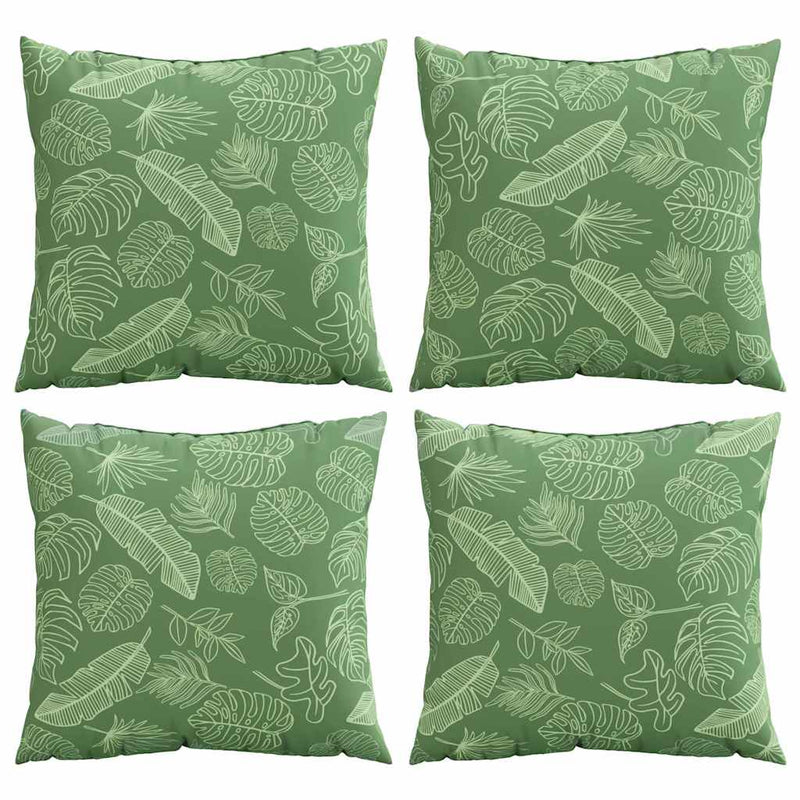 Afbeelding laden in galerijviewer, Vidaxl spreidkussens blad 4 pcs bladpatroon 60 x 60 cm polyester stof
