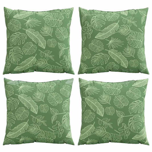 Vidaxl spreidkussens blad 4 pcs bladpatroon 60 x 60 cm polyester stof