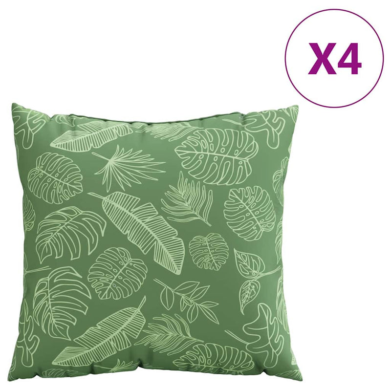 Afbeelding laden in galerijviewer, Vidaxl spreidkussens blad 4 pcs bladpatroon 60 x 60 cm polyester stof
