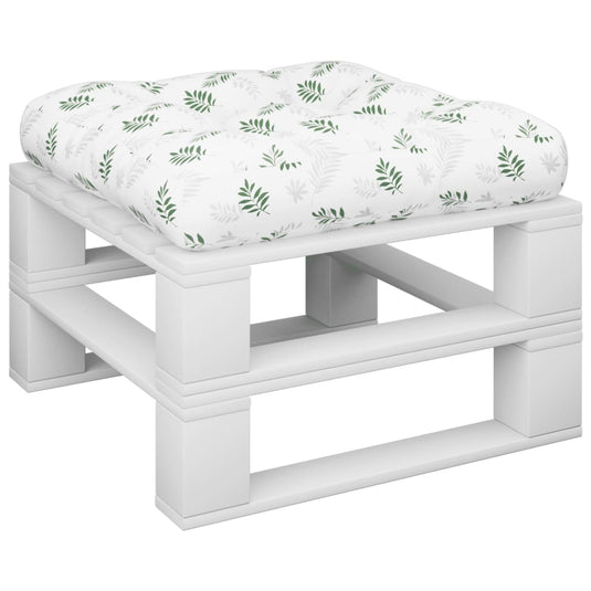 Vidaxl palletkussen bladpatroon 60x60x12 cm stof