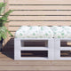 Vidaxl palletkussen bladpatroon 60x60x12 cm stof