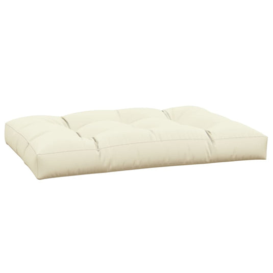 Vidaxl palletkussen 120x80x12 cm stof crèmekleurig
