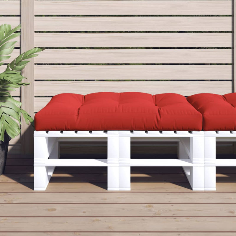 Afbeelding laden in galerijviewer, Vidaxl palletkussen 120x80x12 cm stof rood
