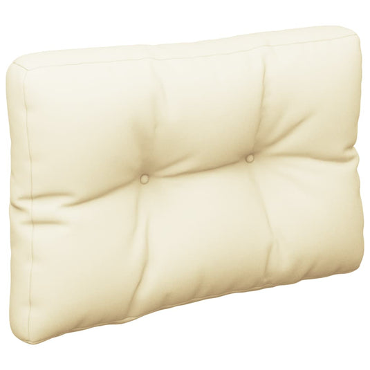 Vidaxl palletkussen 50x40x12 cm stof crèmekleurig