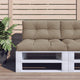 Vidaxl palletkussen 70x40x12 cm stof taupe