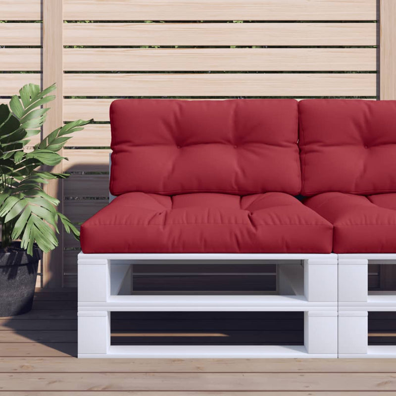 Load image into Gallery viewer, Vidaxl palletkussen 70x40x12 cm stof wijnrood
