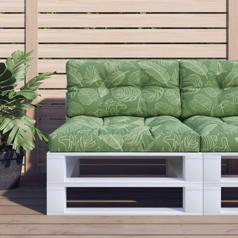 Load image into Gallery viewer, Vidaxl palletkussen bladpatroon 70x40x12 cm stof
