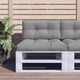 Vidaxl palletkussen 80x40x12 cm stof grijs