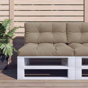 Vidaxl palletkussen 80x40x12 cm stof taupe