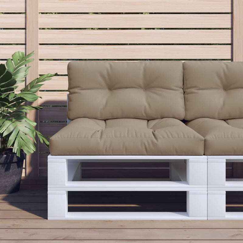 Afbeelding laden in galerijviewer, Vidaxl palletkussen 80x40x12 cm stof taupe
