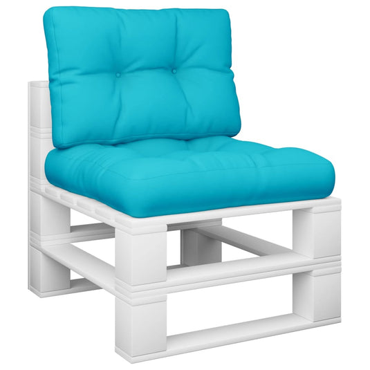 VidaXL Palletkussens 2 st stof turquoise